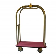 Small Brass Effect Crown Luggage Trolley