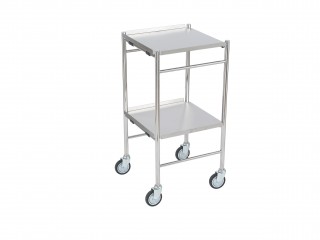 Instrument & Dressing Trolley With Flat Reversible Shelves 450mm x 450mm
