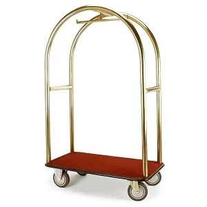 Brass Effect Hotel Luggage Trolley
