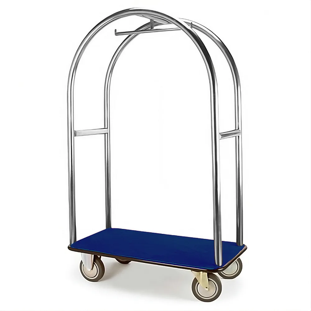Stainless Steel Hotel Luggage Trolley